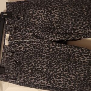 Jessica Simpson Black Leopard Skinny Jeans